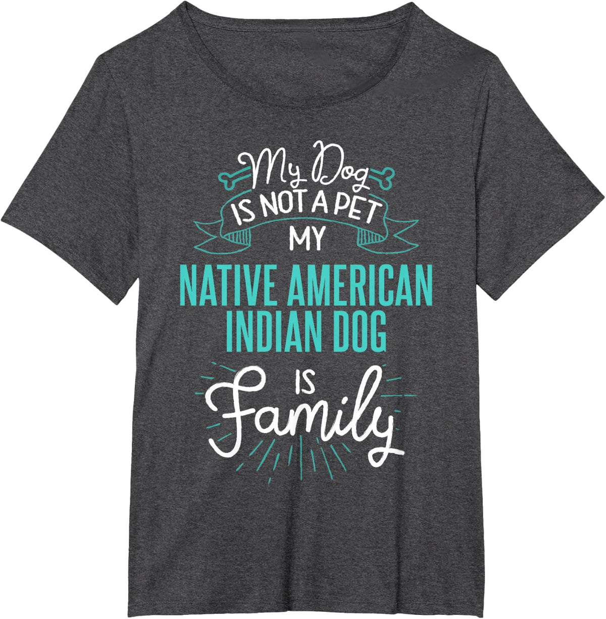 Cute Native American Indian Dog Shirt Family Dog Gift for Wo T-Shirt - Dark Heather Grey