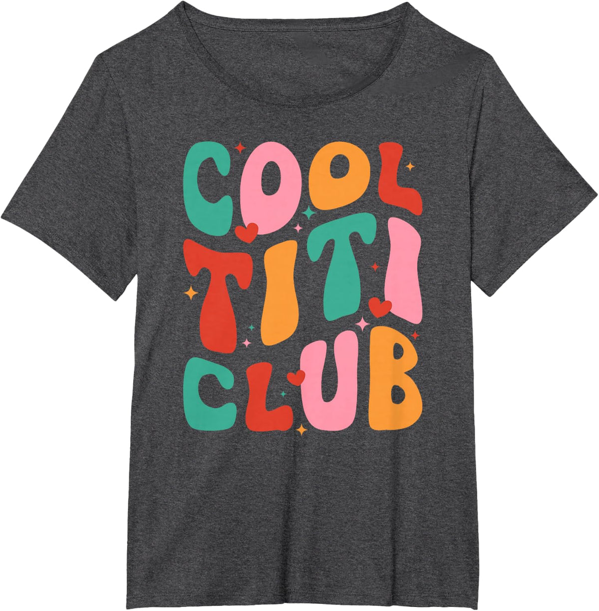 Cool Titi Club Titi Aunt Groovy Titi Auntie T-Shirt - Dark Heather Grey