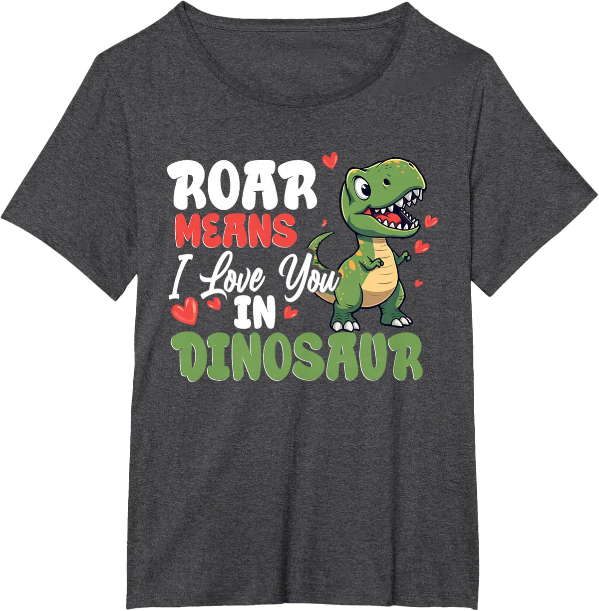 Dinosaur Lover & Prehistoric Animals, Loving Dino T-Rex T-Shirt - Dark Heather Grey
