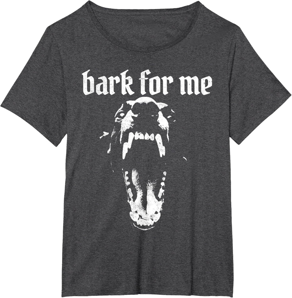 Bark for Me Doberman T-Shirt - Dark Heather Grey