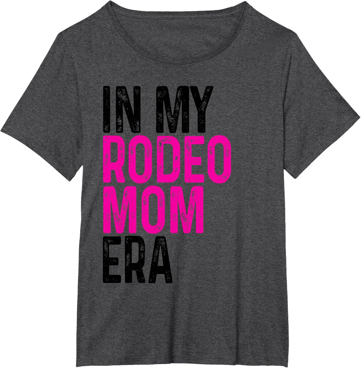 Groovy In My Rodeo Mom Era Retro Tees T-Shirts for Women Moms - Dark Heather Grey