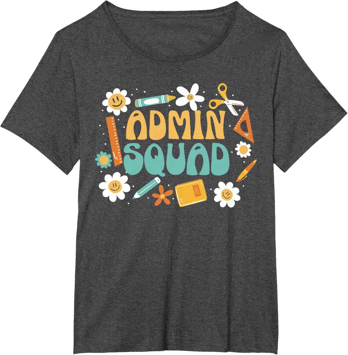 School Administrator Principal Admin Squad Administration T-Shirt - Dark Heather Grey