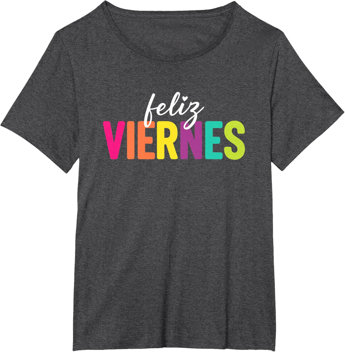 Teacher Feliz Viernes Spanish Teacher Happy Friday for Spani T-Shirt - Dark Heather Grey