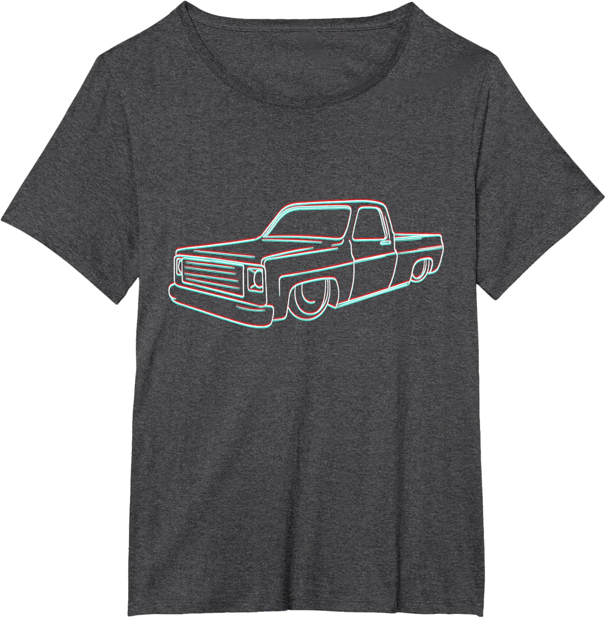 Vintage Square Classic Collector Body Truck T-Shirt - Dark Heather Grey