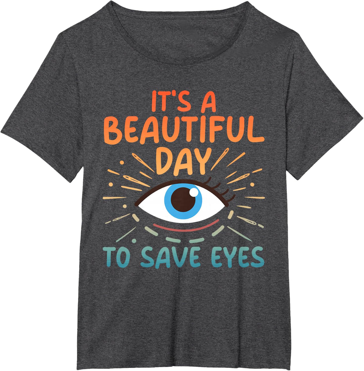 Eye Surgeon Art for Men Women Eye Doctor Ophthalmologist Tees T-Shirt - Dark Heather Grey