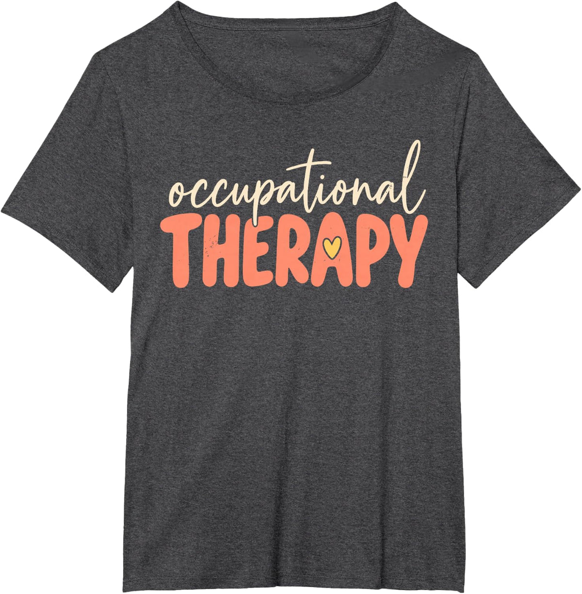 Occupational Therapy Pastel Typography T-Shirt - Dark Heather Grey