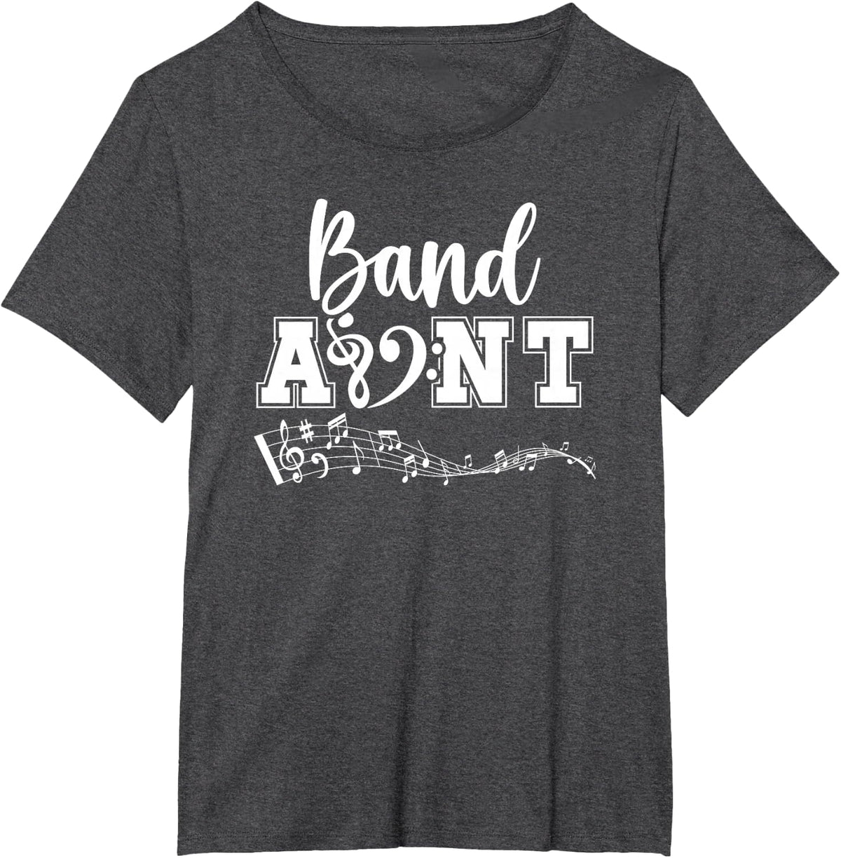 Band Aunt Marching Band Auntie Marching Band Aunt T-Shirt - Dark Heather Grey