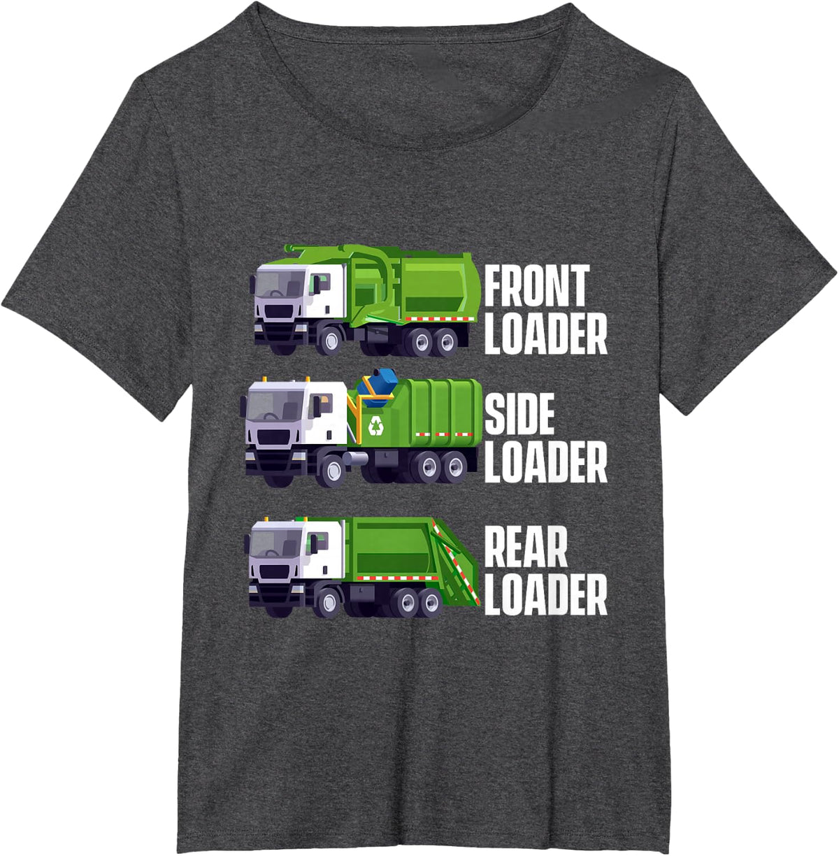 Garbage Trucks - Truck Trash Collector Waste Management T-Shirt - Dark Heather Grey