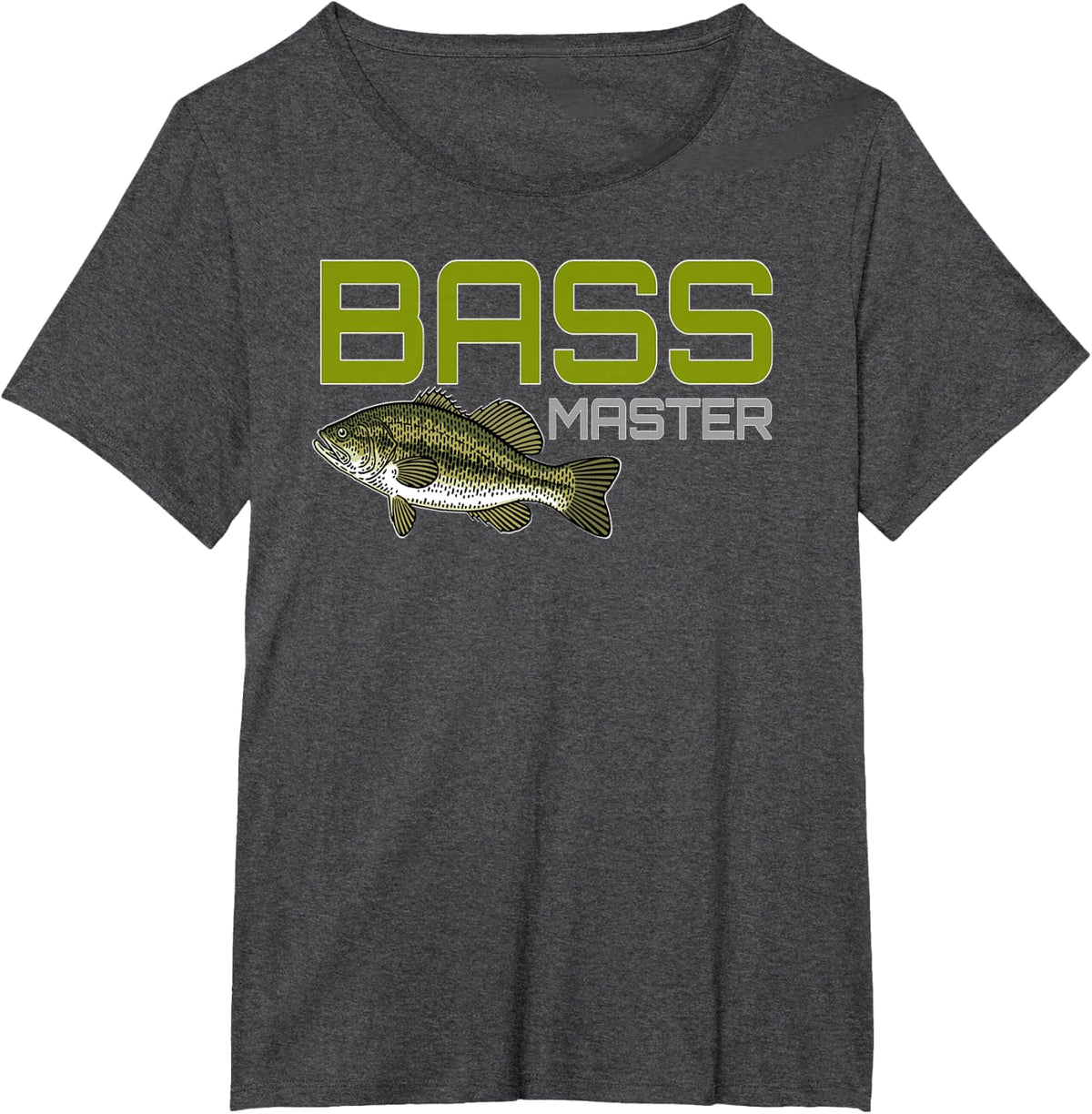 Bass Master Fishing Tackle Lure Gift Largemouth Bass Fishing T-Shirt - Dark Heather Grey