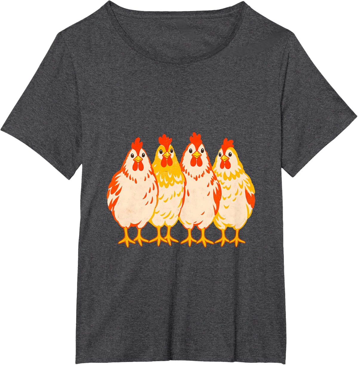 Chicken Keeper Retro Hens Farm Life Vintage T-Shirt - Dark Heather Grey