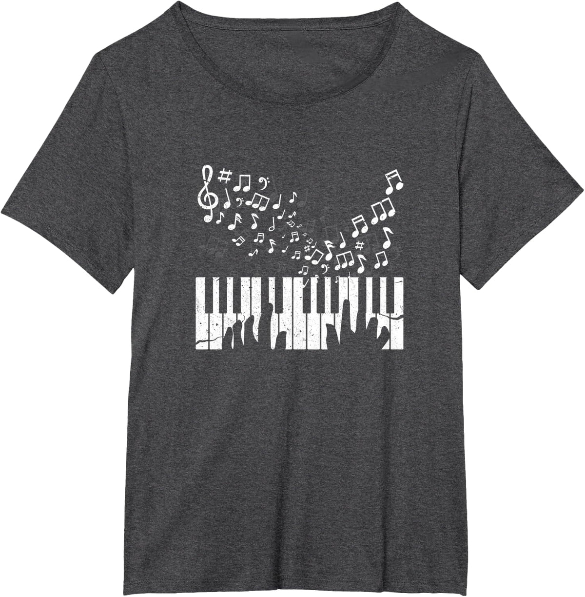 Keyboard Pianist Musician Piano Keys Gift T-Shirt - Dark Heather Grey