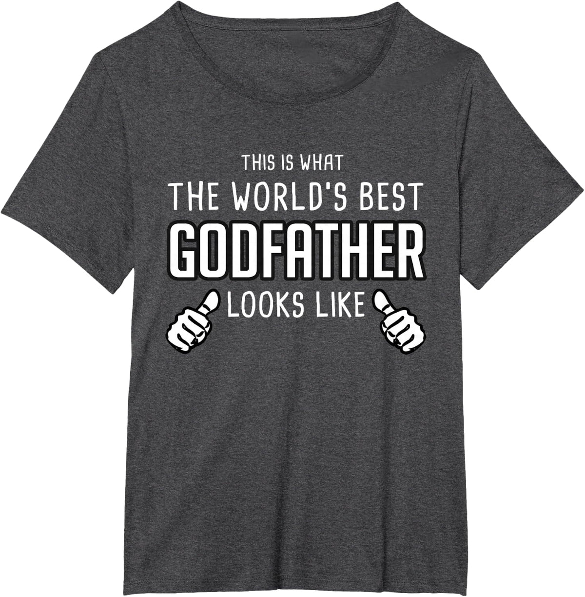 What the Worlds Best Godfather Looks Like Tees - Godfather T Shirts for Men and Family - Dark Heather Grey