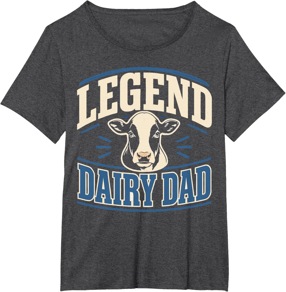 Dairy Farmer Dad Cow Farming Agriculture T-Shirt - Dark Heather Grey