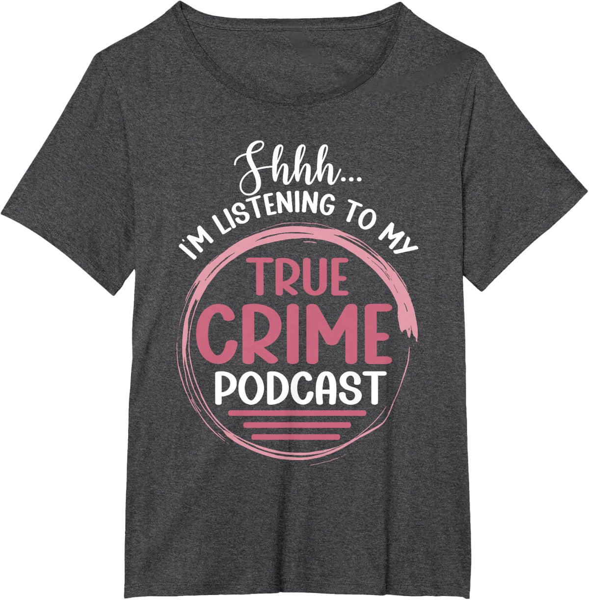True Crime Podcast T-Shirt - Dark Heather Grey
