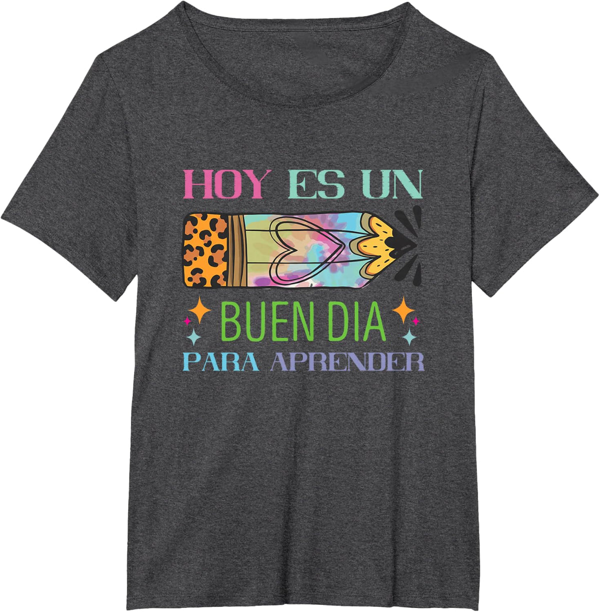 Buen Dia Para Apprender ESL Teaching Multilingual Teacher T-Shirt - Dark Heather Grey