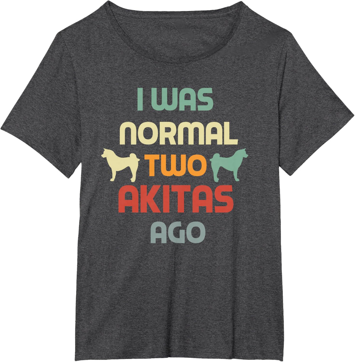 Retro Dog Mom Women Men Kids Funny Akita Lover Owner T-Shirt - Dark Heather Grey
