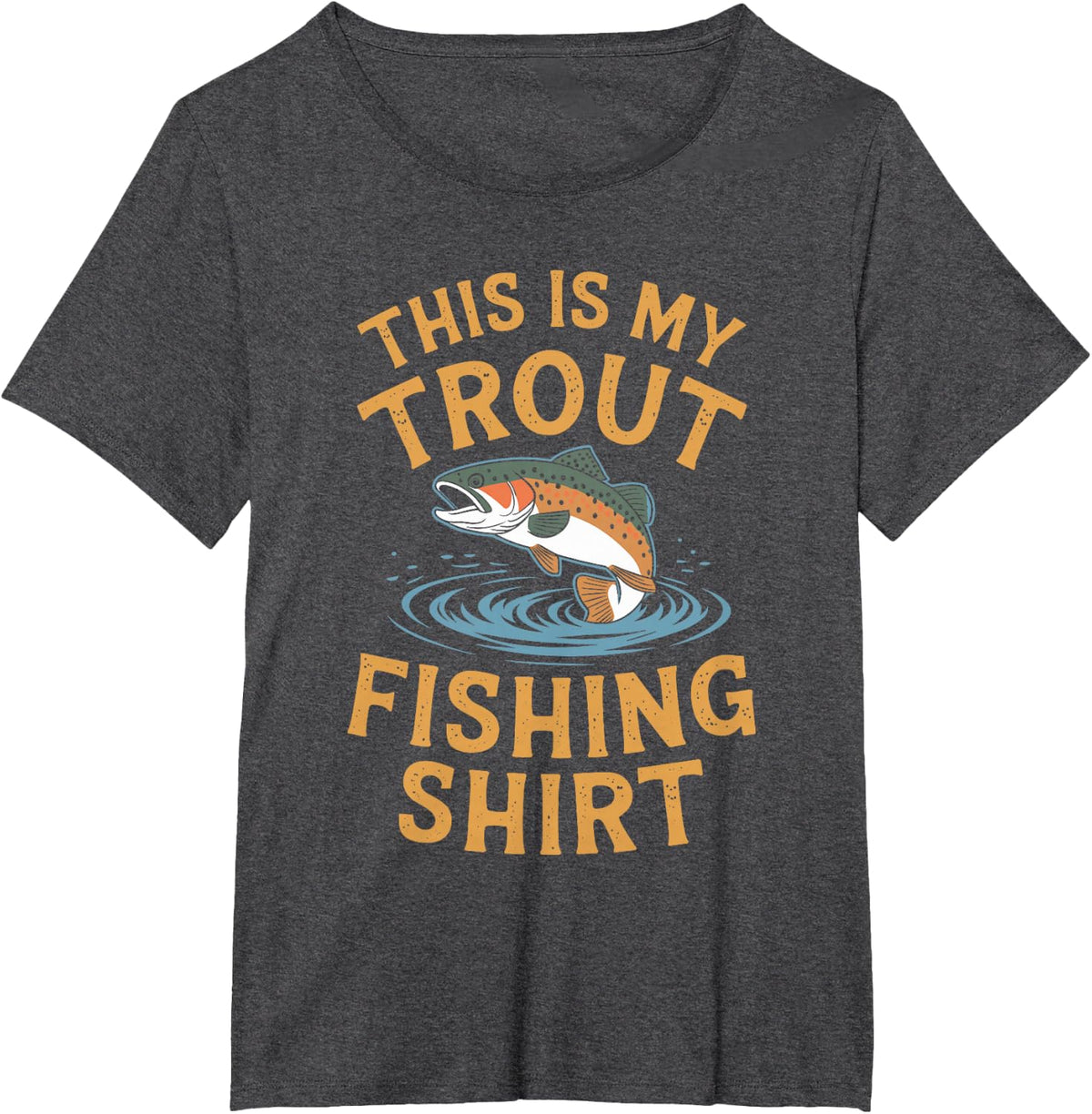 This Is My Trout Fishing Shirt, Trout Fishing Fisherman T-Shirt - Dark Heather Grey