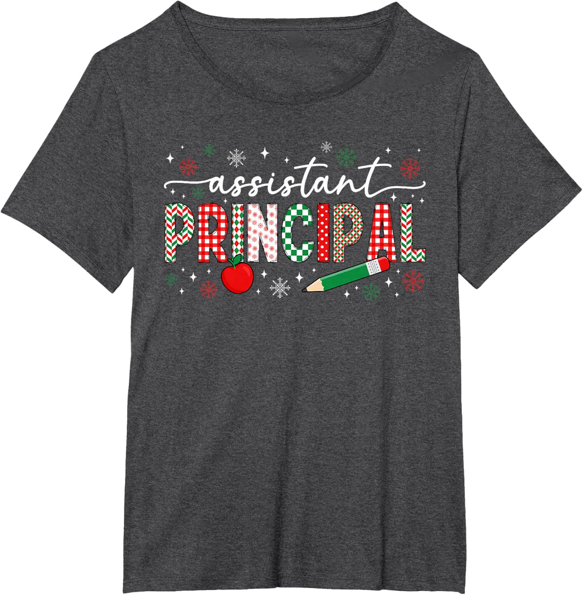 Assistant Principal Christmas Assistant Principal Xmas Party T-Shirt - Dark Heather Grey