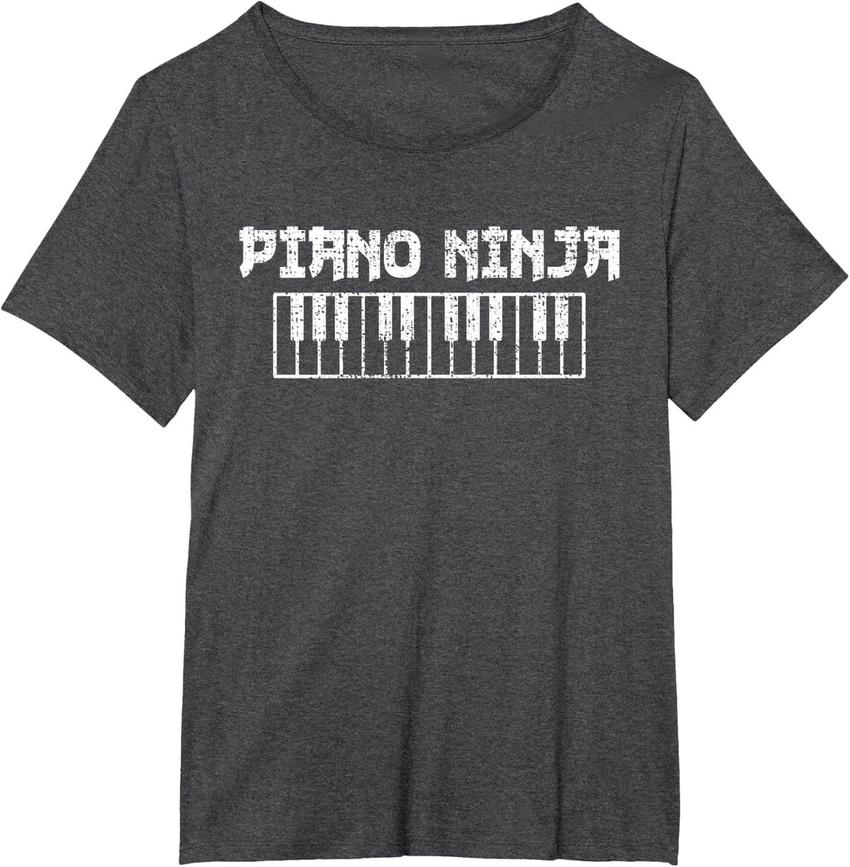 Piano Music Pianist Musical Keyboard Gift T-Shirt - Dark Heather Grey