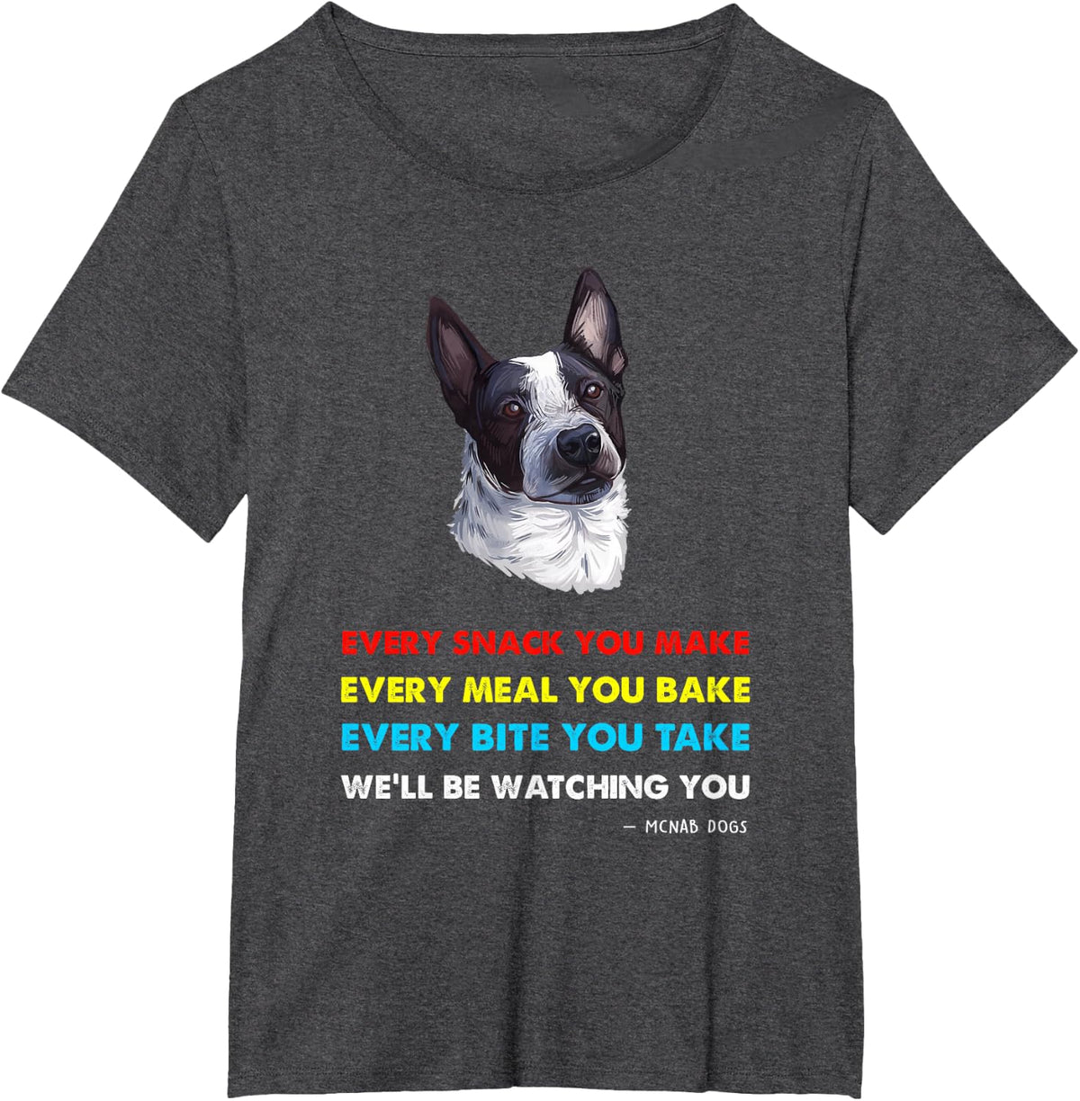 McNab Dog Shirt | McNab T-Shirt - Dark Heather Grey