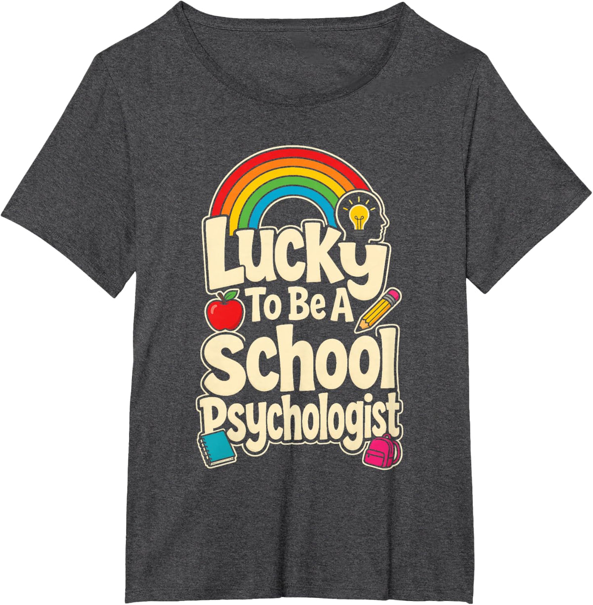 School Psychologist St Patricks Day Lucky Elementary T-Shirt - Dark Heather Grey
