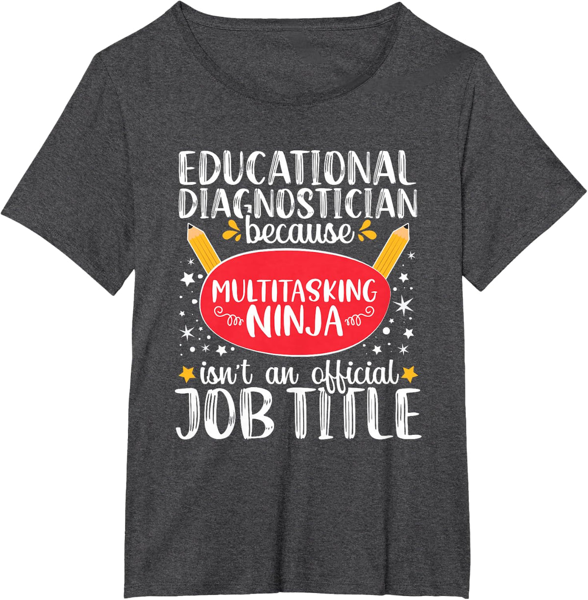 Educational Diagnostician Ninja Teacher Appreciation T-Shirt - Dark Heather Grey
