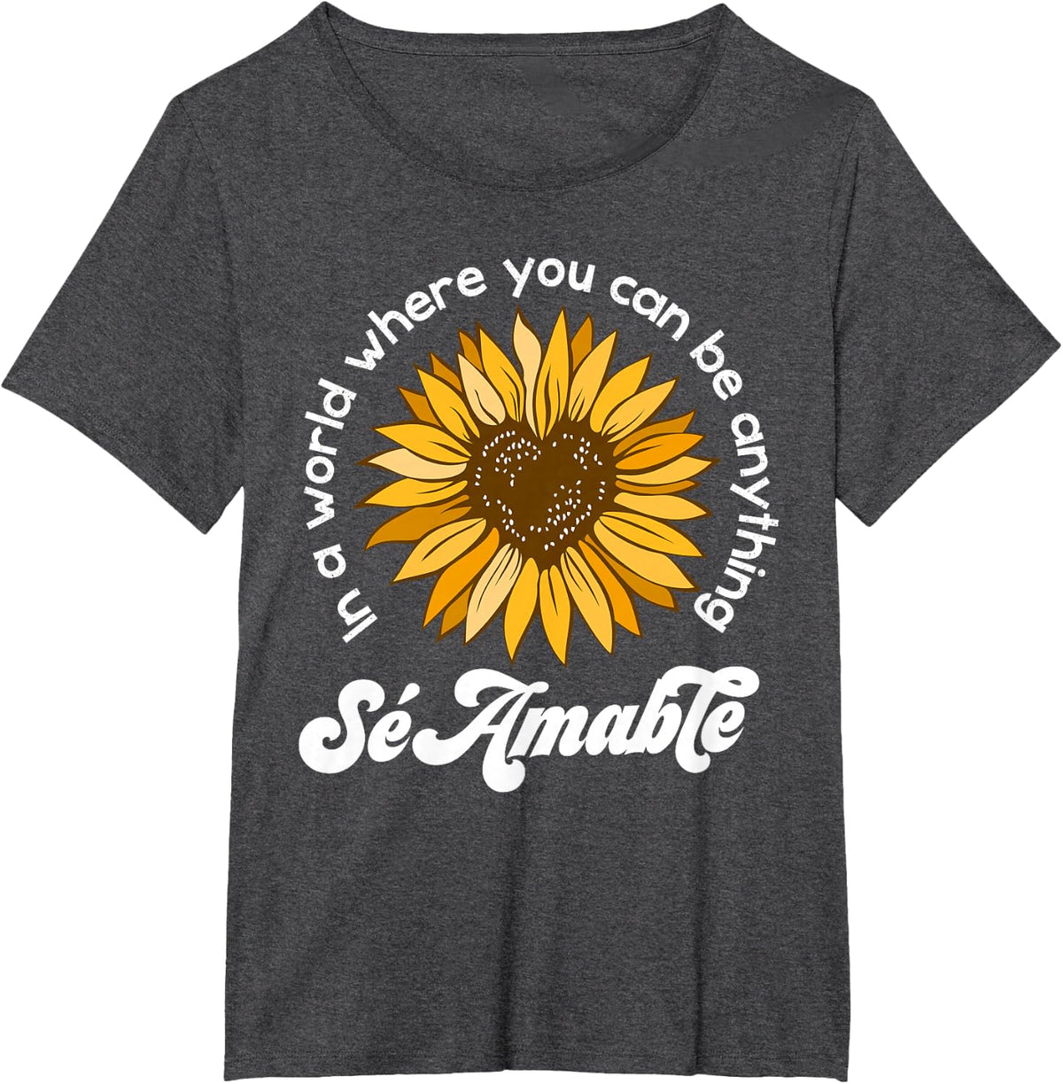 Matching Unity Day Orange Sé Amable Spanish Bilingual Kind T-Shirt - Dark Heather Grey