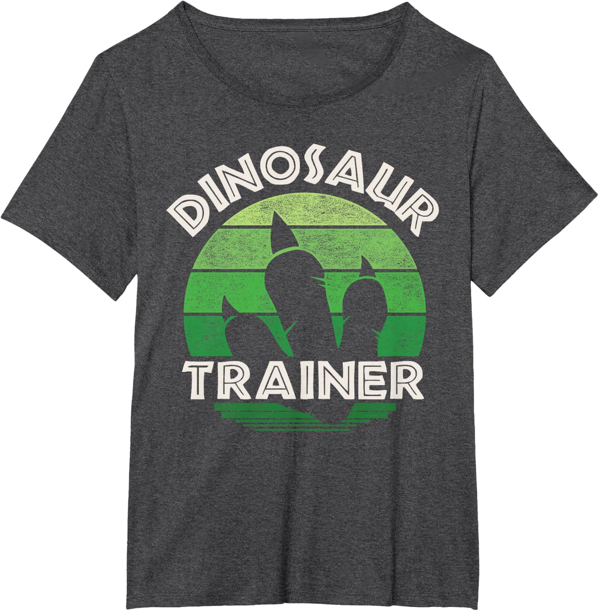 Dinosaur Trainer T-Shirt Funny Dinosaur Patten Gift T-Shirt - Dark Heather Grey