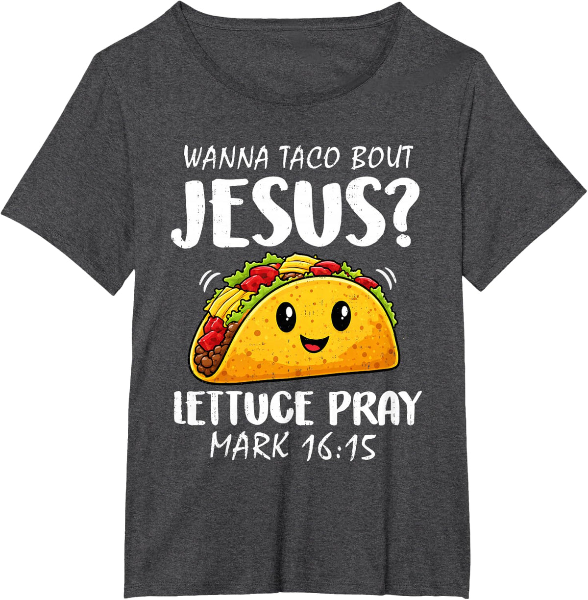 Faith Tacos Jesus Cinco de Mayo Christian Taco Men Women Kid T-Shirt - Dark Heather Grey