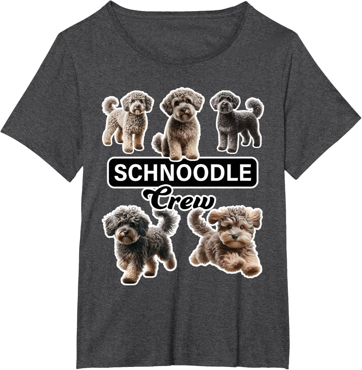 Schnoodle Crew T-Shirt - Dark Heather Grey