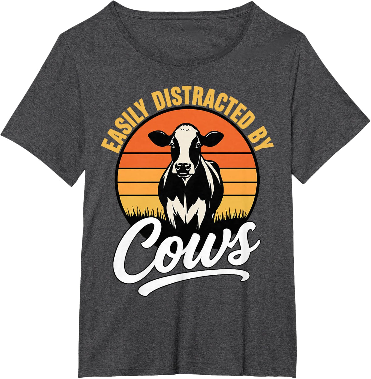 Dairy Farmer Cow Lover Farming Agriculture T-Shirt - Dark Heather Grey