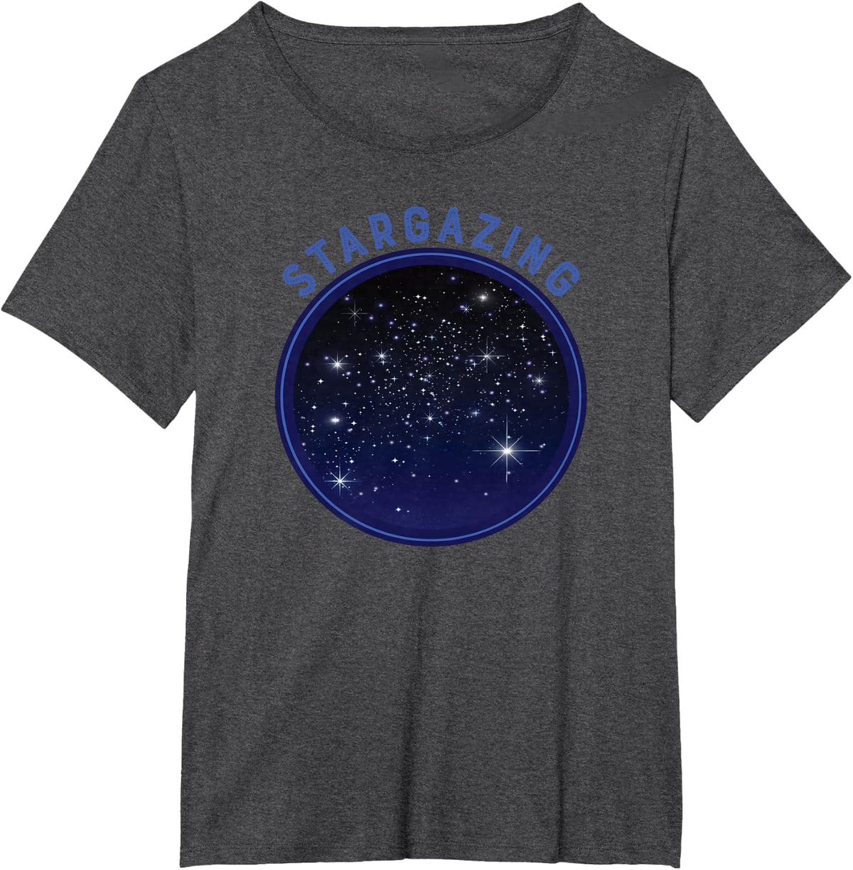 Stargazing Star Gazing Astronomy Themed Design T-Shirt - Dark Heather Grey