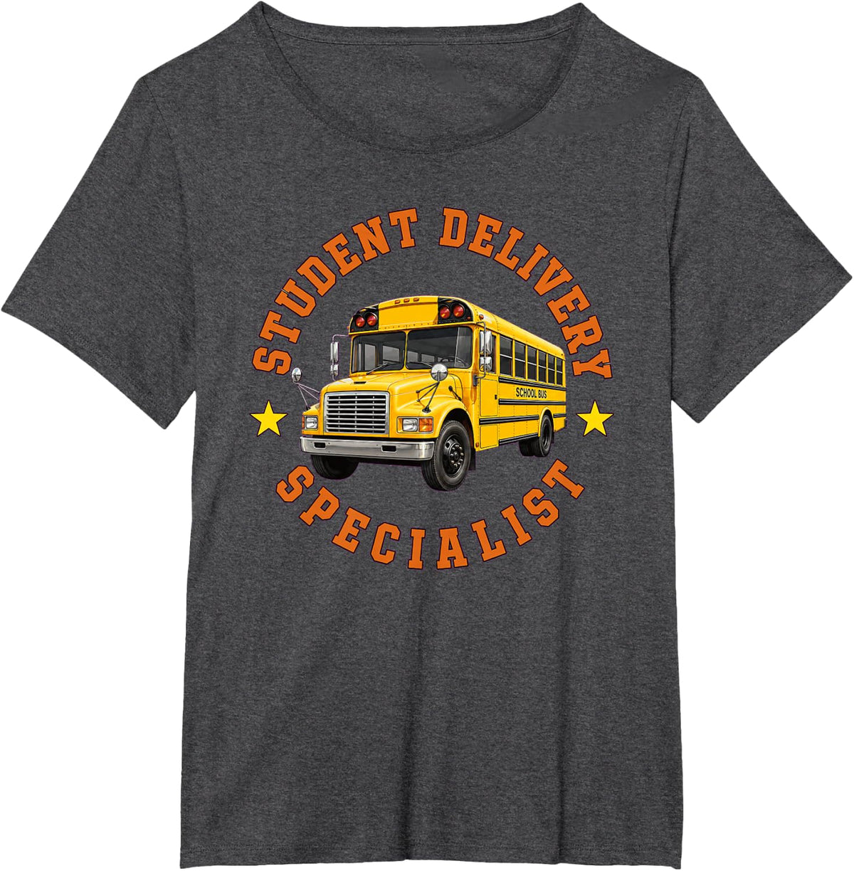 School Bus Driver Student Transportation T-Shirt - Dark Heather Grey