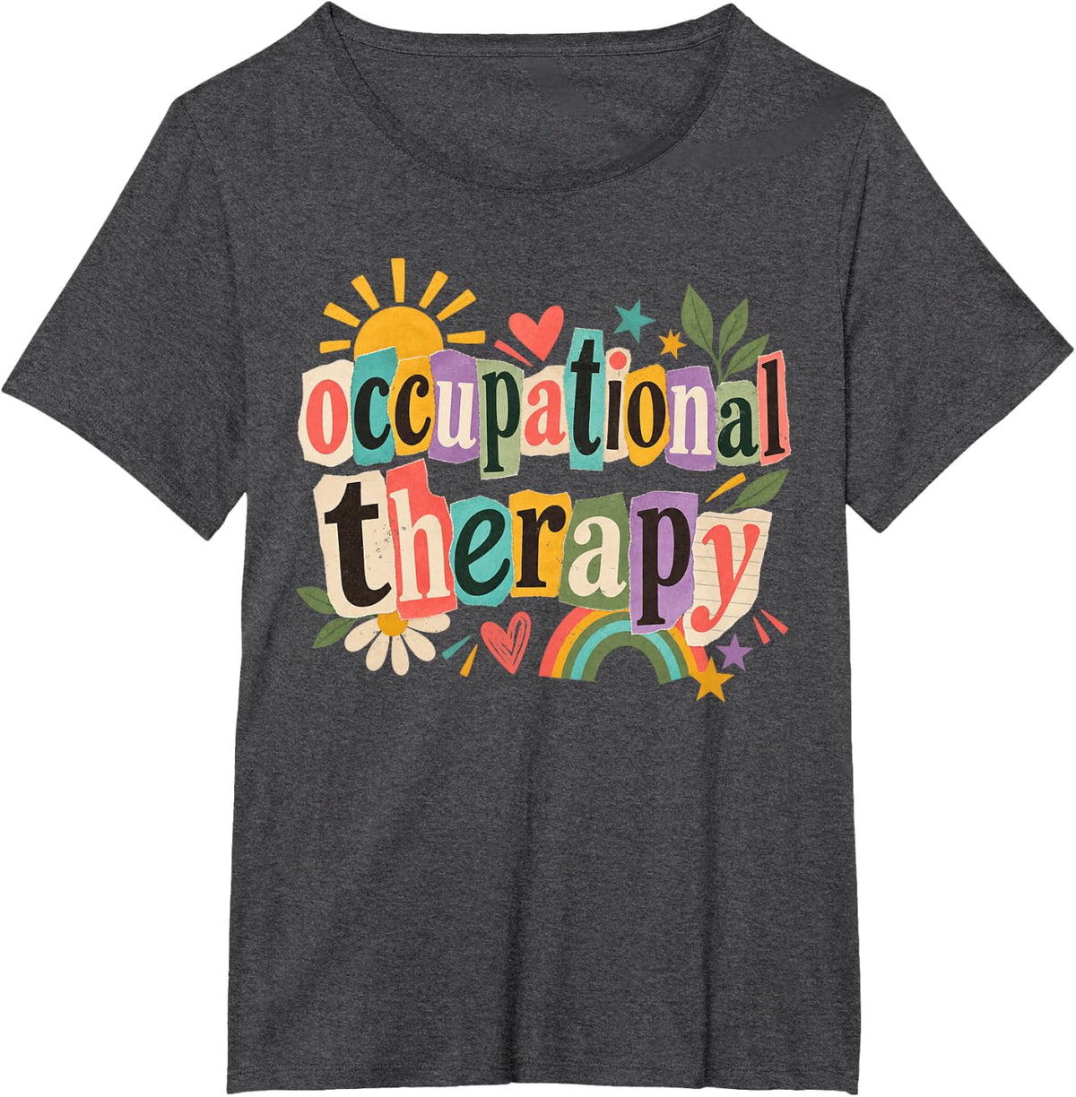 Occupational Therapy Rainbow Sunshine T-Shirt - Dark Heather Grey