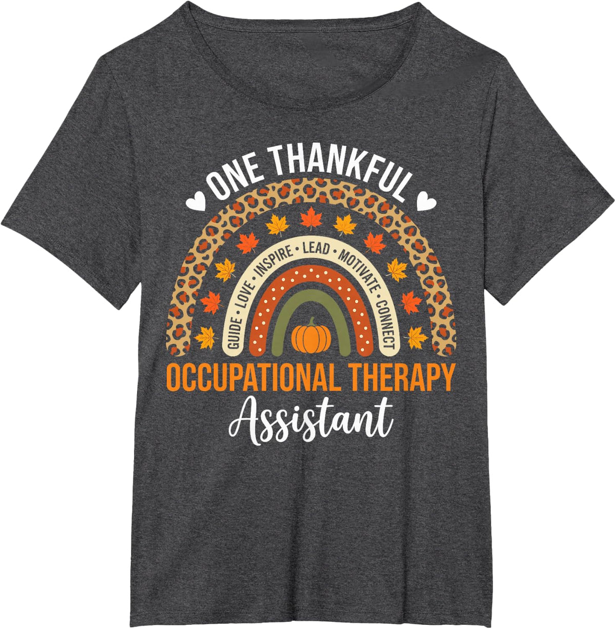 One Thankful Occupational Therapy Assistant - Thanksgiving T-Shirt - Dark Heather Grey