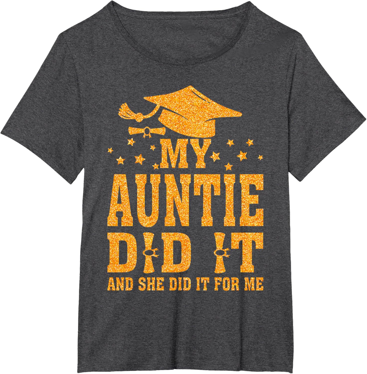 My Auntie Did It And She Did It Graduated Mom T-Shirt - Dark Heather Grey