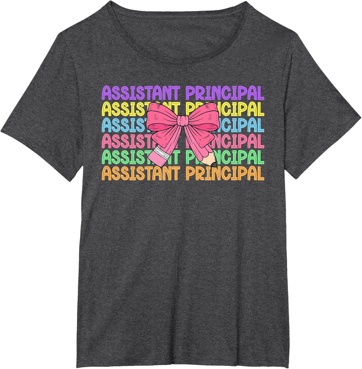 Assistant Principal Coquette Assistant Principals T-Shirt - Dark Heather Grey