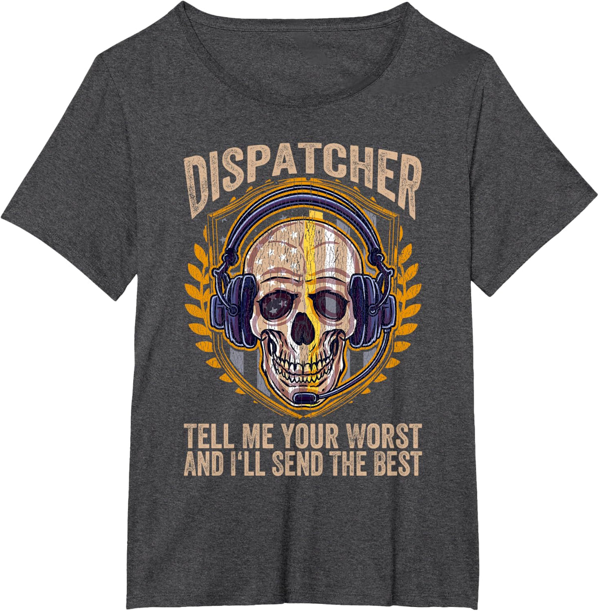 911 Dispatcher Emergency Dispatchers 911 Operator T-Shirt - Dark Heather Grey