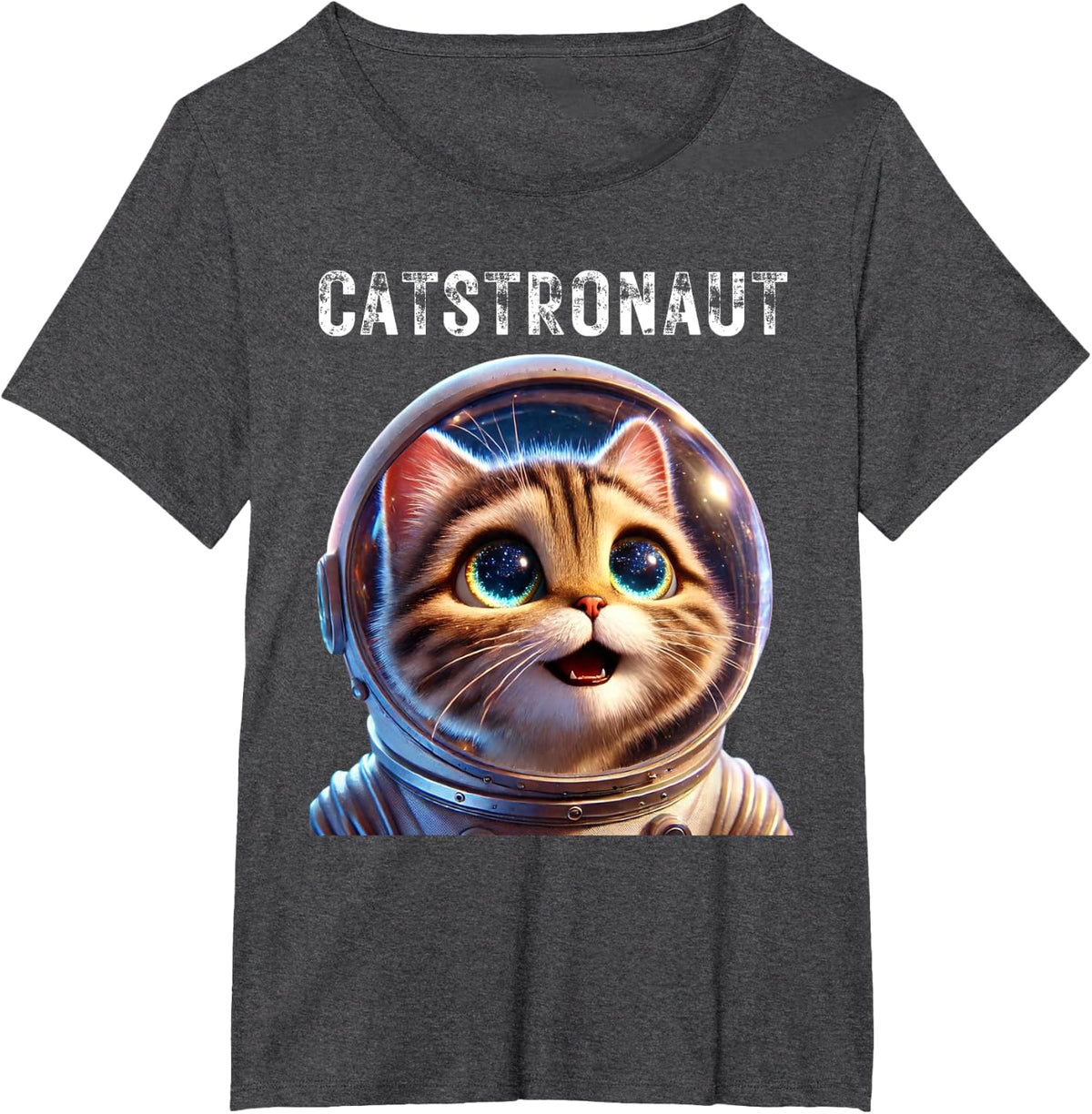 Catstronaut, Cat Astronaut, Space Cat, Funny Planets gift T-Shirt - Dark Heather Grey
