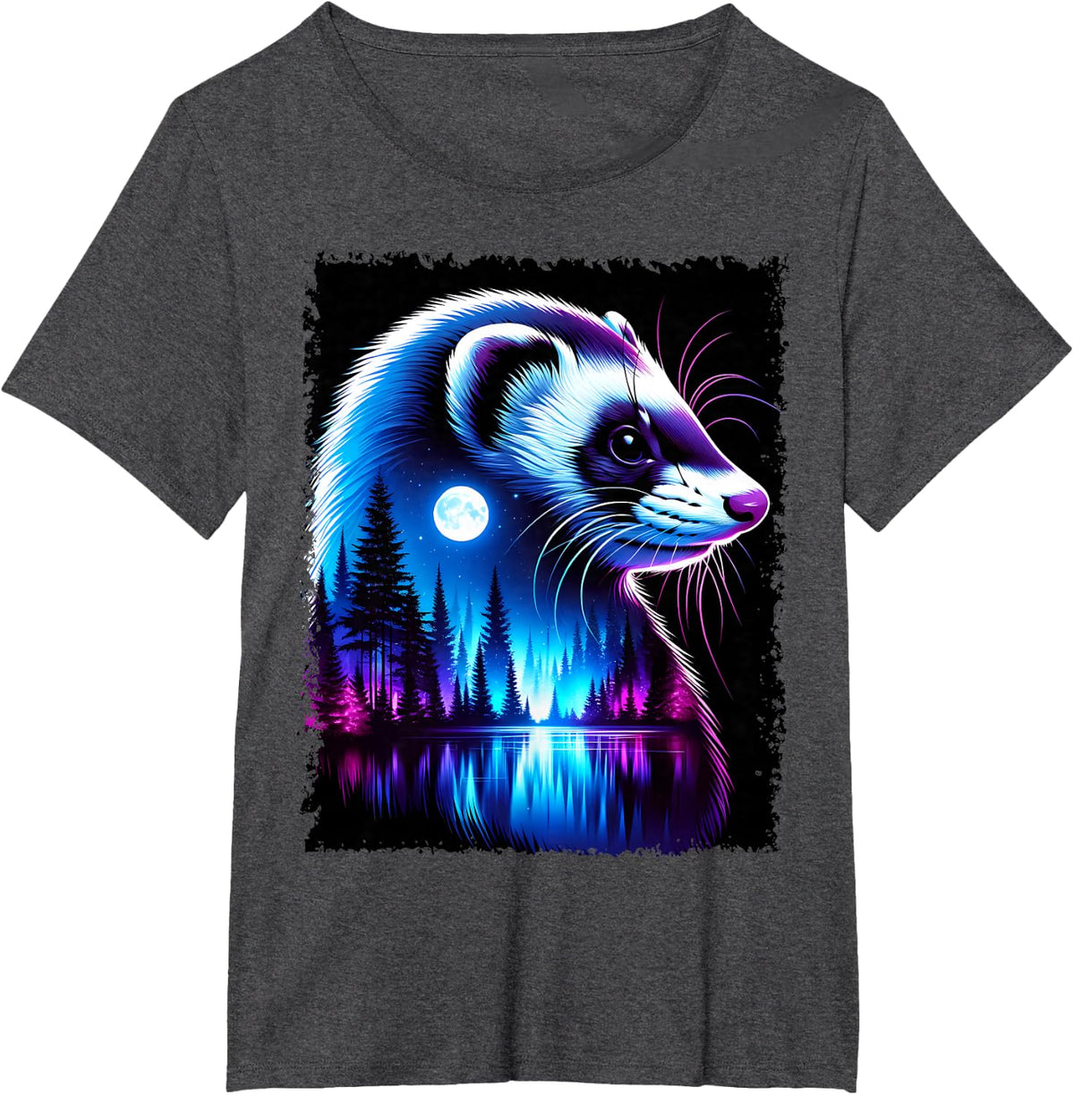 Spirit Animal Ferret Christmas Tee Shirt For Men Women Kids Funny Xmas T Shirts Family - Dark Heather Grey