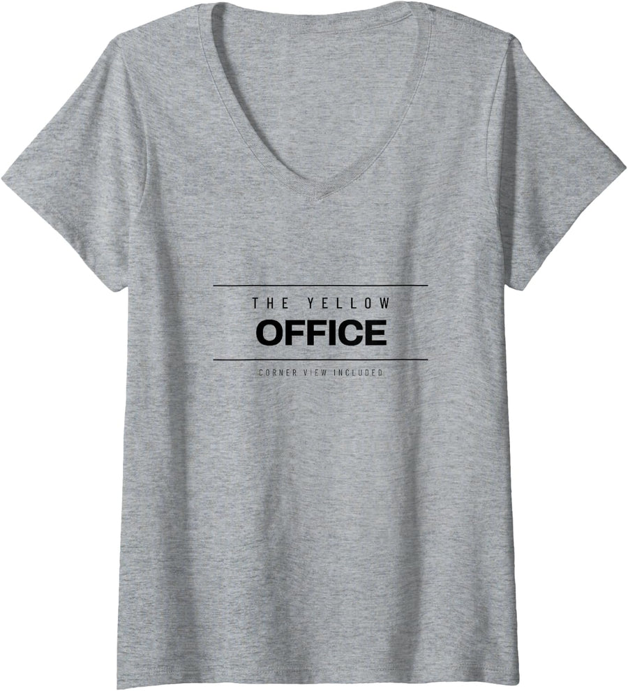 Women's School Bus Driver - The Yellow Office - Bus Driver V-Neck T-Shirt - Heather Grey