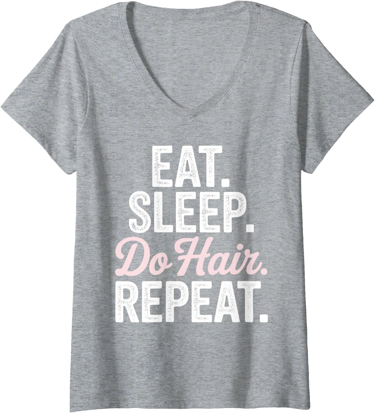 Women's Funny Hairstylist Art for Men Women Barber Hairdresser V-Neck T-Shirt - Heather Grey