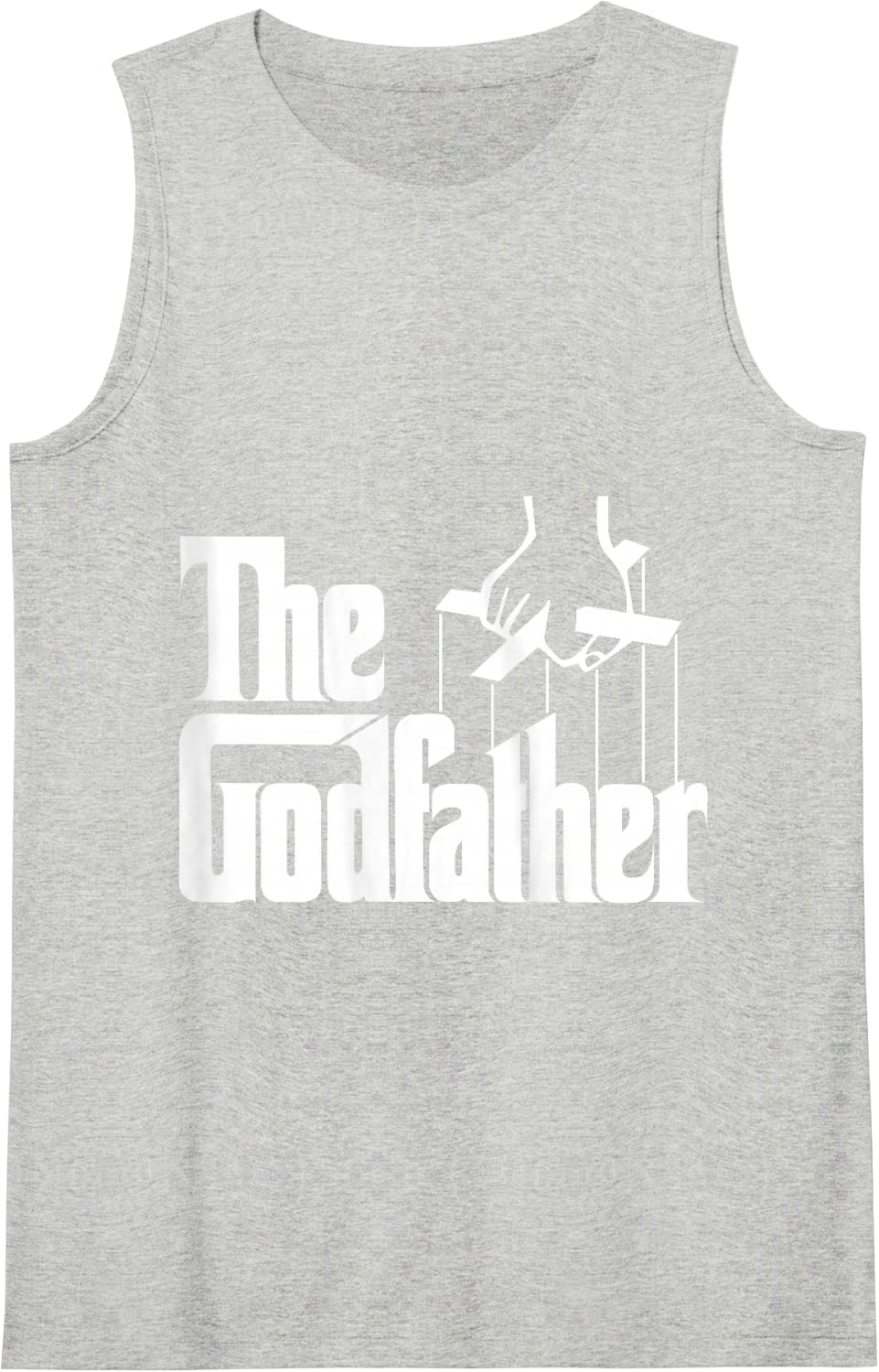 The Godfather Original White Title Logo Tank Top - Heather Grey