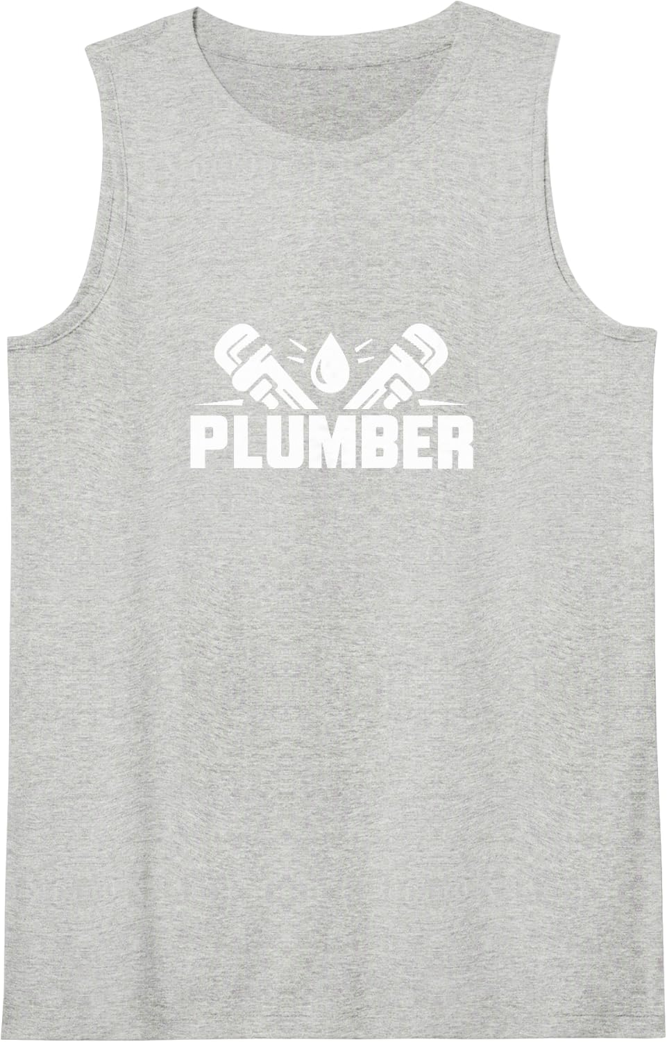 Plumber - Sleeveless Tank Top - Heather Grey