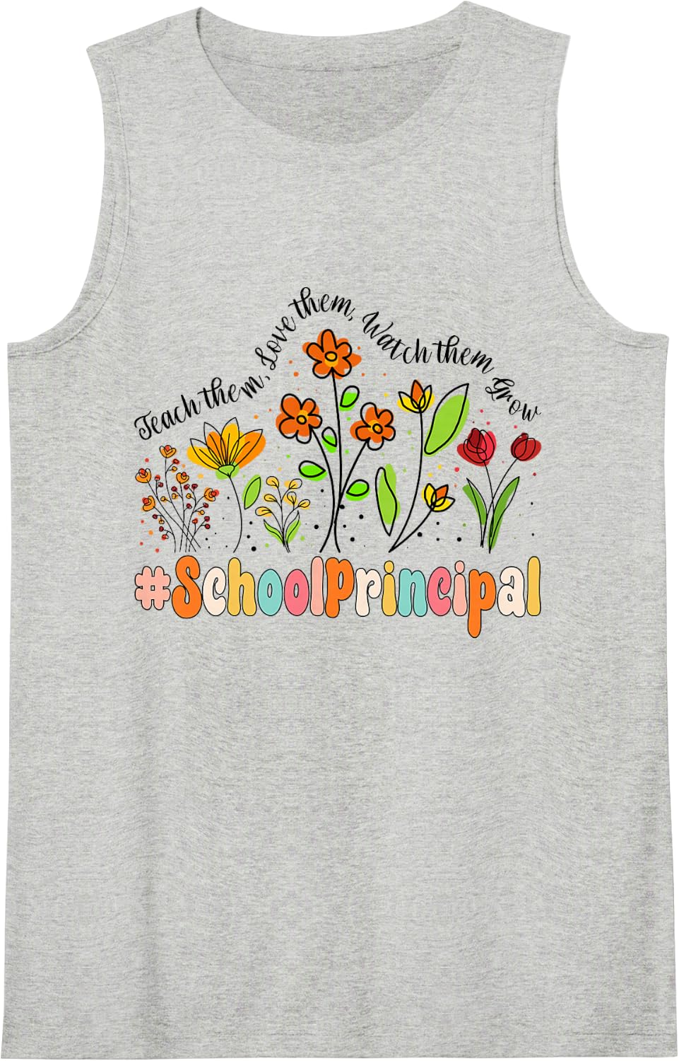 School Principal Appreciation Week Back to School Sleeveless Tank Top - Heather Grey