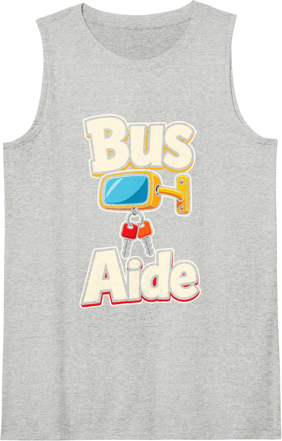 School Bus Aide Elementary Student Transportation Staff Sleeveless Tank Top - Heather Grey