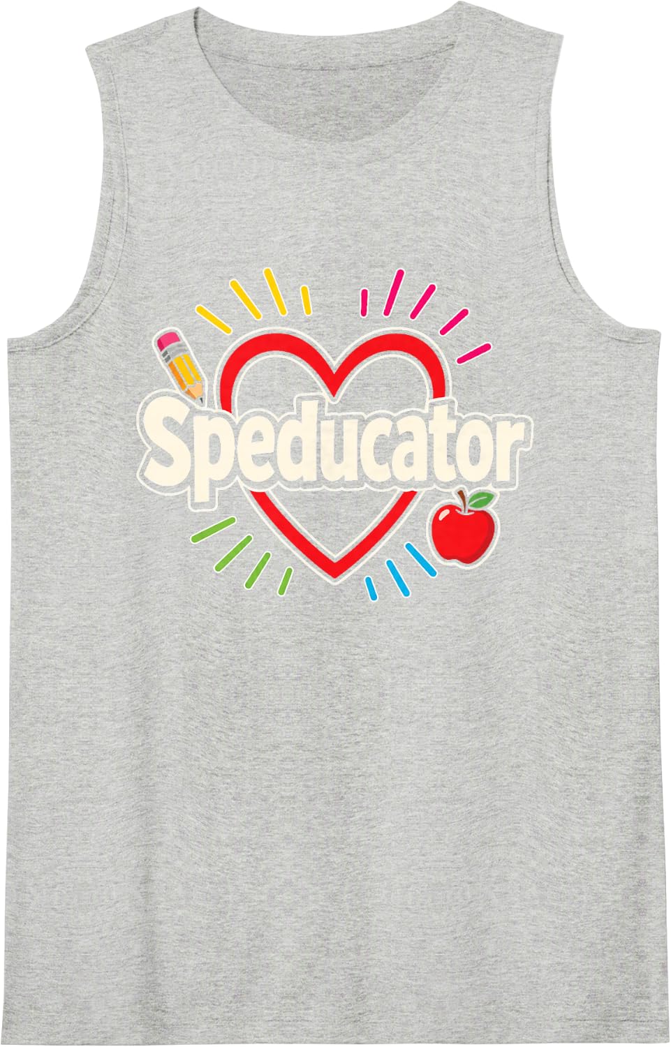 Special Education Speducator Elementary SPED Team Sleeveless Tank Top - Heather Grey