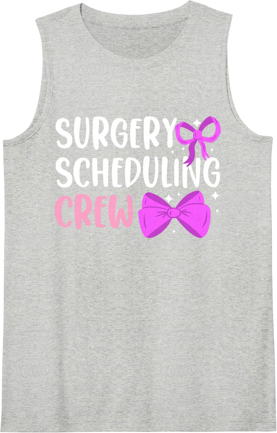 Surgery Scheduling Crew Surgical Coordinator Scheduler Sleeveless Tank Top - Heather Grey