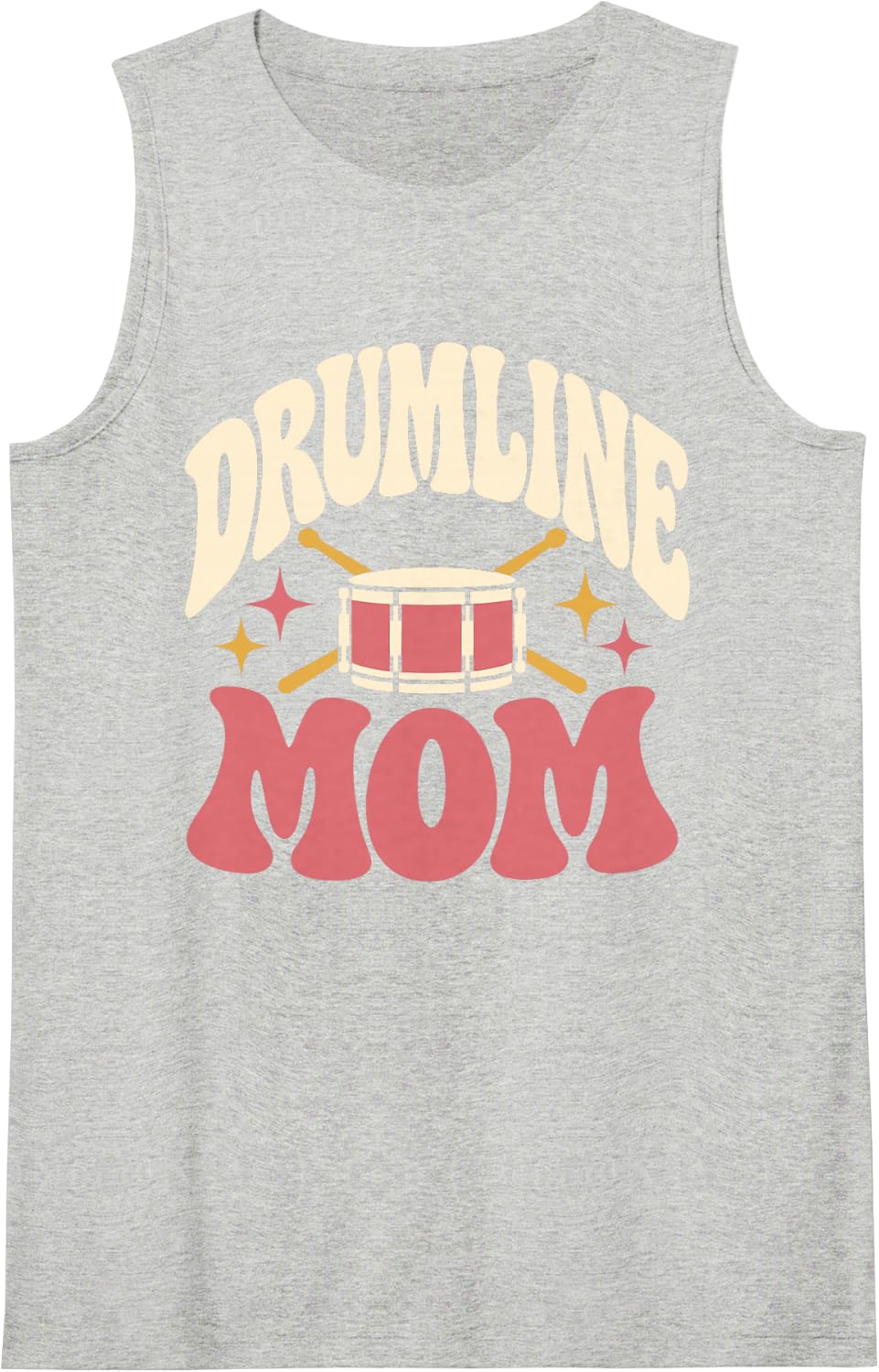 Drumline Mom Marching Band Percussion Sleeveless Tank Top - Heather Grey