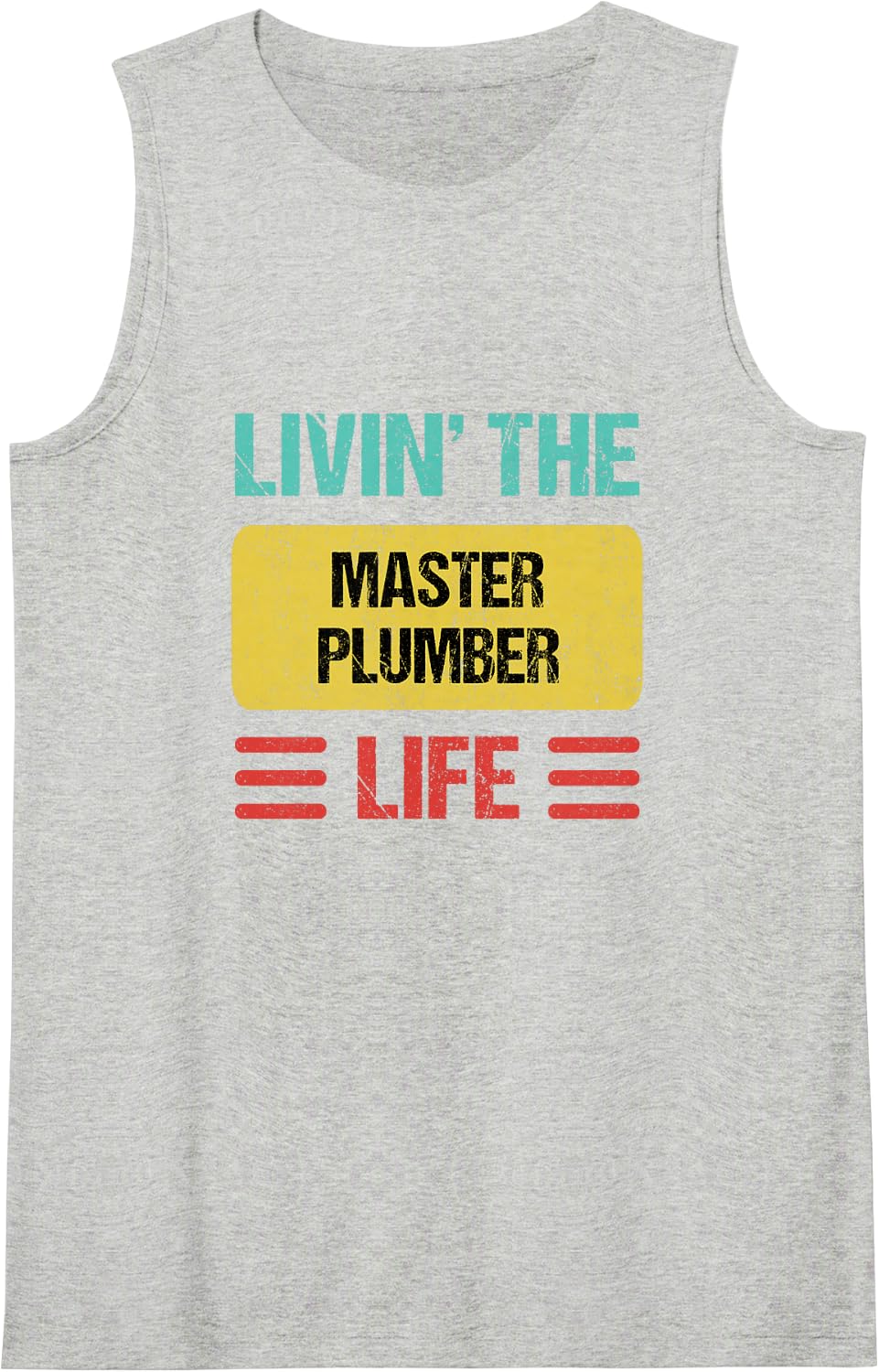Master Plumber Sleeveless Tank Top - Heather Grey